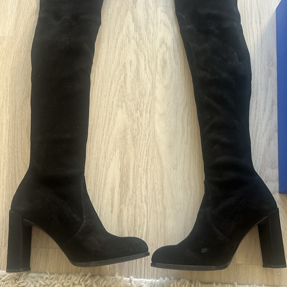STUART WEITZMAN- Hiline Suede Over-The-Knee Boots - Picture 10 of 14